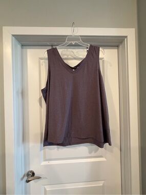Threads 4 Thought Dusty Lavender Crisscross Back Tank Top Size 3X